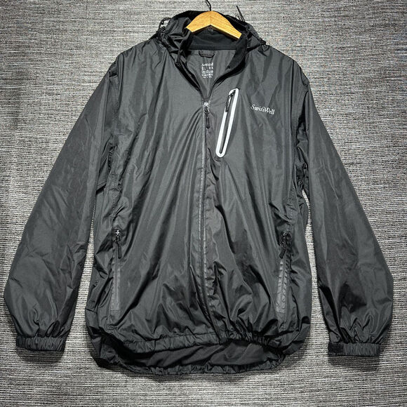 Swiss Well Jacket Men's L Black Hooded Full Zip - Picture 1 of 13
